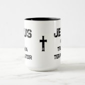 Jesus ist der Trauma-Terminator Christlich Tasse (Zentrum)