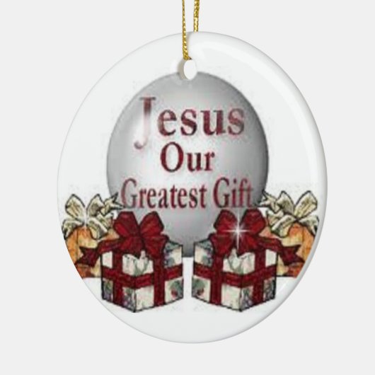 Jesus ist der wahre Grund während der Keramikornament (Links)