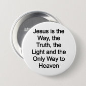 Jesus ist der Weg Button (Vorne & Hinten)