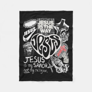 Jesus ist der Weg Christliche Bibel Verse Gott Gla Fleecedecke