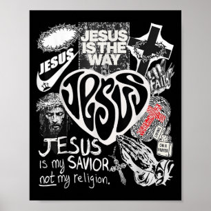 Jesus ist der Weg Christliche Bibel Verse Gott Gla Poster