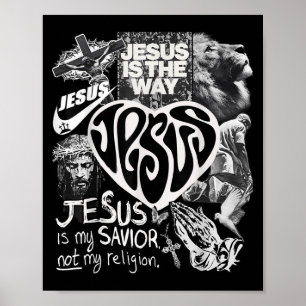 Jesus ist der Weg Christliche Bibel Verse Gott Gla Poster
