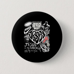 Jesus ist der Weg Christlicher Bibelvers Gott Glau Button