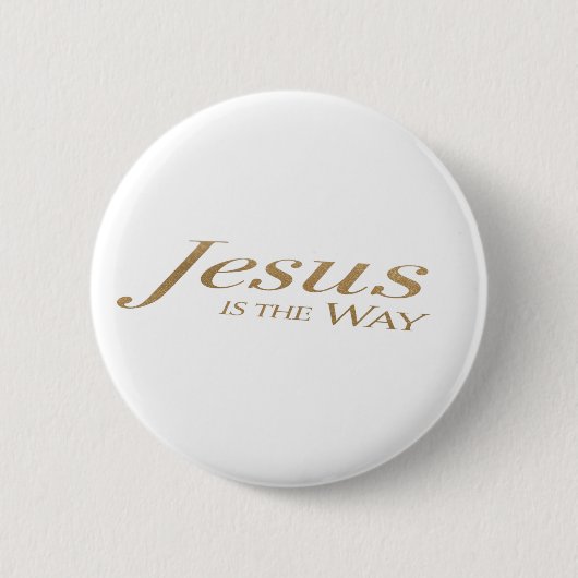 Jesus ist der Weg – Christlicher Glaubensbutton-Pa Button (Vorderseite)