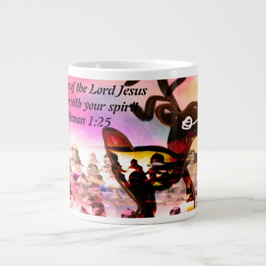 Jesus ist der Weg Jumbo-Tasse (Vorderseite)