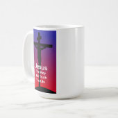 Jesus ist der Weg Kaffeetasse (Vorderseite Links)
