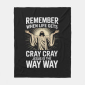 Jesus ist der Weg, Weihnachten Funny Faith Religio Fleecedecke (Vorderseite)