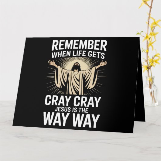 Jesus ist der Weg, Weihnachten Funny Faith Religio Karte (Gelbe Blume)