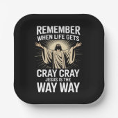 Jesus ist der Weg, Weihnachten Funny Faith Religio Pappteller (Vorderseite)