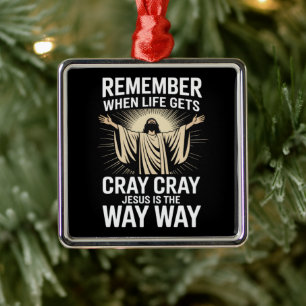 Jesus ist der Weg Weihnachten Lustig Glaube Religi Ornament Aus Metall