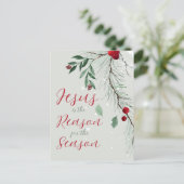 Jesus ist der Weihnachtsfest im Wasser Postkarte (Stehend Vorderseite)