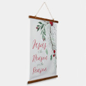 Jesus ist der Weihnachtsfest im Wasser Wandteppich Mit Holzrahmen (Gewinkelt)