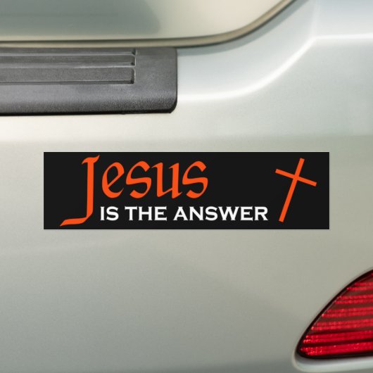 Jesus ist die Antwort Autoaufkleber (Auf Auto)