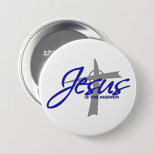 Jesus ist die Antwort Button (Vorne & Hinten)