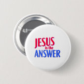 Jesus ist die Antwort Button (Vorne & Hinten)