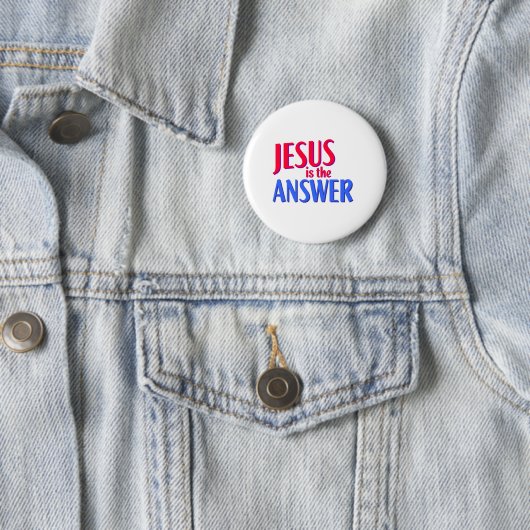 Jesus ist die Antwort Button (Beispiel)