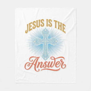 Jesus ist die Antwort Christliches Kreuz Vektor De Fleecedecke