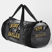 Jesus ist die Antwort Duffle Bag (Rechte Ecke)