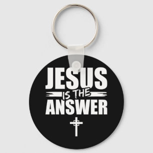 Jesus ist die Antwort Jesus T-ShirtSind Sie ein Pa Schlüsselanhänger