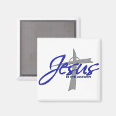 Jesus ist die Antwort Magnet (Vorderseite/Rückseite)