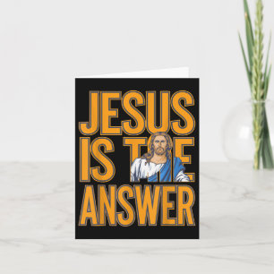 Jesus ist die Antwort, wahrer Christlicher Glaube Karte