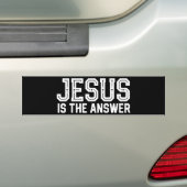 Jesus ist die Christliche Antwort Autoaufkleber (Auf Auto)