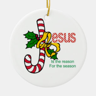 Jesus ist die Grund-Weihnachtsbaum-Verzierung Keramik Ornament