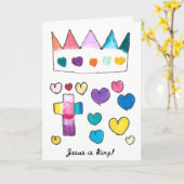 Jesus ist die King Holiday Card Karte (Gelbe Blume)