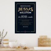 Jesus ist die Lösung Poster (Küche)