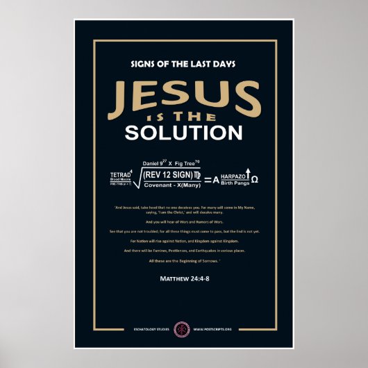 Jesus ist die Lösung Poster (Vorne)