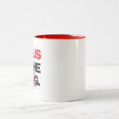 JESUS ist die Plug-Tasse Zweifarbige Tasse (Mittel)