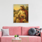Jesus ist die Shephard #1™ LDS Wall Art Leinwand (Insitu (Wohnzimmer))