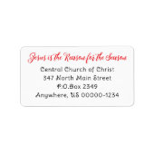 Jesus ist die Sprichwort-weite Rücksendeadresse Adressaufkleber (Vorne)