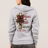 Jesus ist die Vernunft voll Zip Unisex Hoodie (Rückseite)
