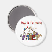 Jesus ist die Verursacherszene Magnet (Vorderseite/Rückseite)