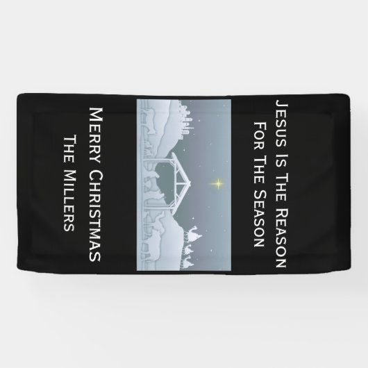 Jesus ist die Weihnachtskrippe Banner (Horizontal)