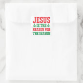 Jesus ist die Weihnachtszeit Quadratischer Aufkleber (Tasche)