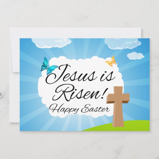 Jesus ist ein Christlicher Oster, Einladung (Vorderseite)