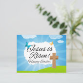 Jesus ist ein Christlicher Oster. Feiertagspostkarte (Stehend Vorderseite)
