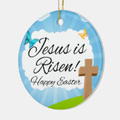 Jesus ist ein Christlicher Osterschmuck Keramik Ornament (Links)