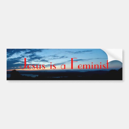 Jesus ist ein Feminist Autoaufkleber (Vorne)