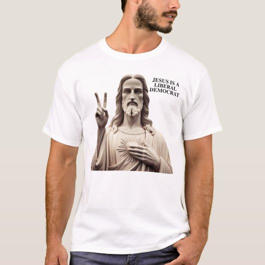 Jesus ist ein Liberaldemokrat T-Shirt (Vorderseite)