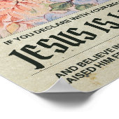Jesus ist ein Motivierend Glaubenssatz der Ästheti Poster (Ecke)