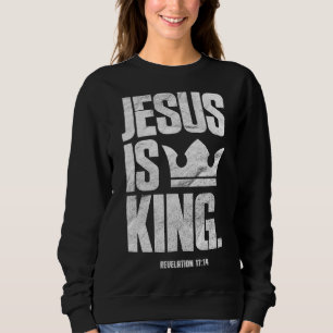 Jesus ist ein Zitat der Christlichen Bibel Sweatshirt