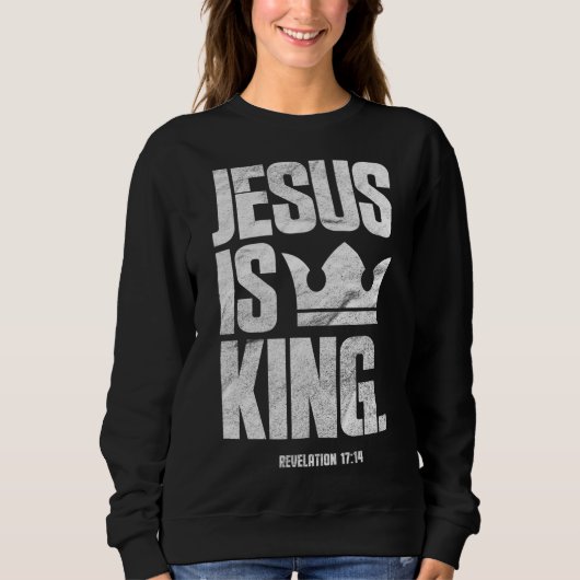 Jesus ist ein Zitat der Christlichen Bibel Sweatshirt (Vorderseite)