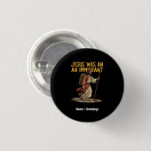 Jesus ist eine einzigartige Cross-Design-Unterstüt Button (Vorne & Hinten)