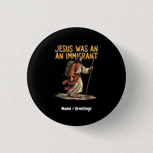 Jesus ist eine einzigartige Cross-Design-Unterstüt Button (Vorderseite)