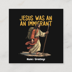 Jesus ist eine einzigartige Cross-Design-Unterstüt Quadratische Visitenkarte