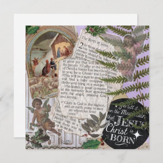 Jesus ist eine Geborene Weihnachtskarte (Vorne/Hinten)