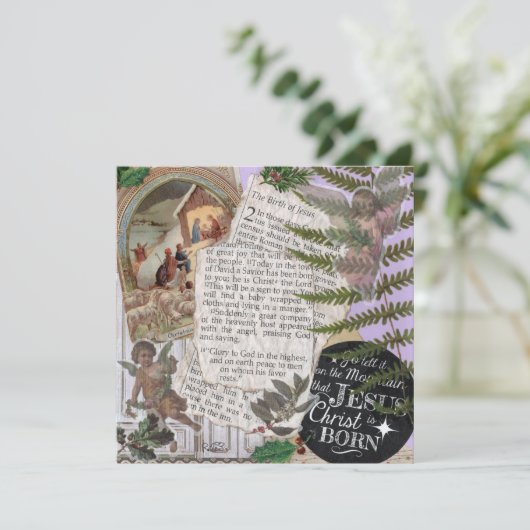 Jesus ist eine Geborene Weihnachtskarte (Stehend Vorderseite)